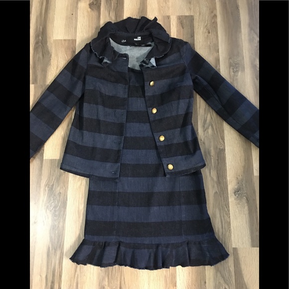 Love Moschino Dresses & Skirts - Moschino 2 Piece Dress/Coat Cotton Denim 4